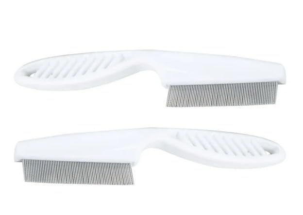 2Pcs White Flea Comb for Dogs and Cats,Pet Flea Comb,Multifunctional Pet Hair Comb Flea and Tear Stain Removal,Flea Comb for Dogs,Flea Comb for cats,Flea Combs,Pet Supplies,Flea and Tick Control