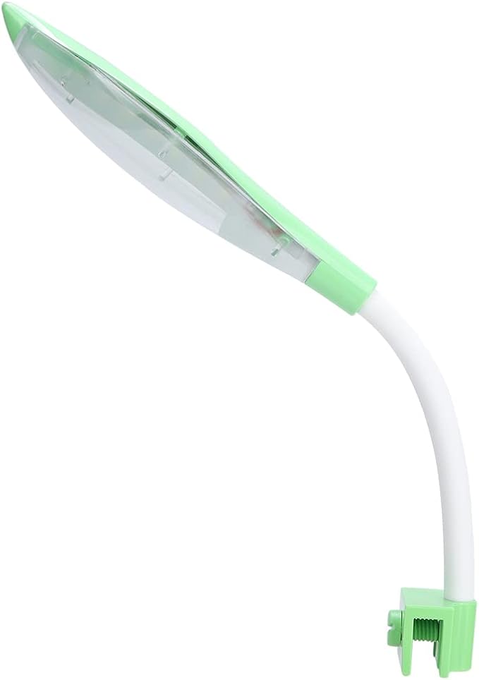 Clip On Aquarium LED Light, Mini USB Tortoise Fish Tank Aquarium LED with No Strobe, Clip On Leaf Head Ligh with US Plug 100 240V, for Aquatic Plant Growing(Green Blue White Light)
