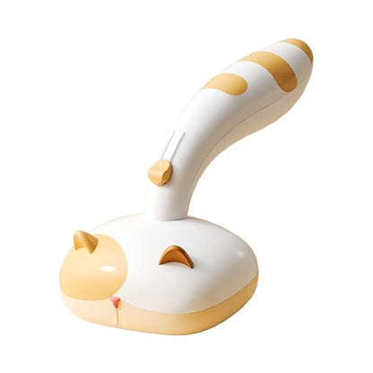 Pet brush comb.Pet button hair removal comb.Wool comber.Cat and Dog Brush for Shedding.Self-cleaning cat and dog hair brush.Cat and Dog hair brushes with release buttons. (Yellow and White)