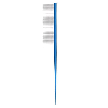 Pet Grooming Comb Rat Tail Comb Cat Hair Trimmer Combs Dog Hairstyle Comb Float Hair Removal Dematting for Cat Dogs Cat Comb Dog Comb Rounded Ends Pet Hair Comb for Home Grooming (One Size,blue 2)