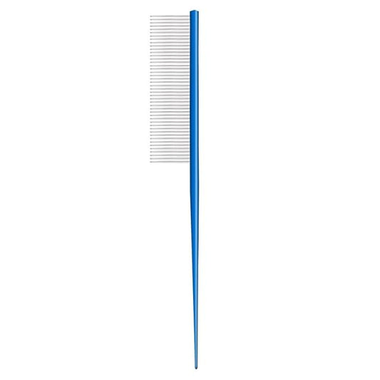 Pet Grooming Comb Rat Tail Comb Cat Hair Trimmer Combs Dog Hairstyle Comb Float Hair Removal Dematting for Cat Dogs Cat Comb Dog Comb Rounded Ends Pet Hair Comb for Home Grooming (One Size,blue 2)