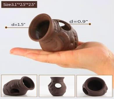 Ceramic Shelters, 2 pcs, Fish Tank Accessories, Fish House, Swim Holes Aquatic, Aquarium Cave for Freshwater and Saltwater Fish Tank, Pets to Breed, Play and Rest Decor (Pot)