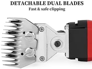 DUCKBOY Electric Sheep Clippers Heavy Duty, Professional 500W Shearing Machine for Sheep, Goats, Cattle Farm Livestock Pet, Large Thick Hair Dogs Grooming Trimmer