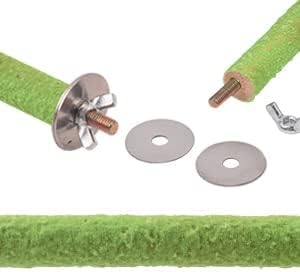 Colorful Bird Perch Stand, Birdcage Toys, Natural Wood Platform and Paw Grinding Sticks for Parrot, Budgies, Parakeet, Cockatiels, Hamster, Conure, Lovebirds, Gerbil, Rat, Mouse(4 PCS Set)