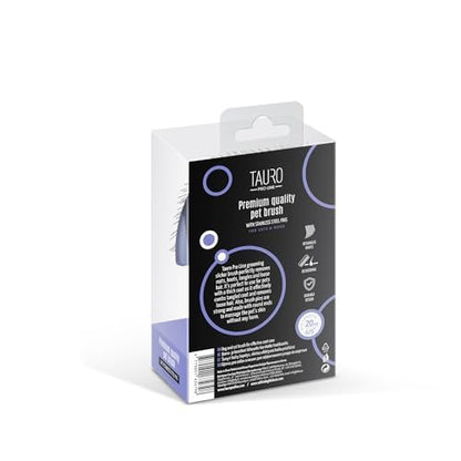 Dog Brush for Shedding Long and Short Hair, Plastic Soft Slicker for Grooming Haired Dogs and Cats, Flexible Cushion and Non-Slip Grip, Rectangular, 4,13 x 6,29 inch, Purple