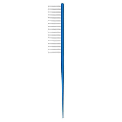 Pet Grooming Comb Rat Tail Comb Cat Hair Trimmer Combs Dog Hairstyle Comb Float Hair Removal Dematting for Cat Dogs Cat Comb Dog Comb Rounded Ends Pet Hair Comb for Home Grooming (One Size,blue 3)