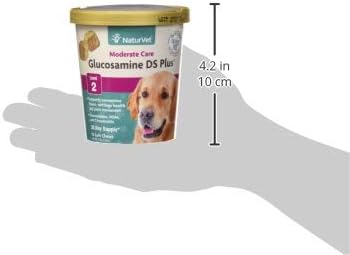 NaturVet  Glucosamine DS Plus - Level 2 Moderate Care  Supports Healthy Hip & Joint Function  Enhanced with Glucosamine, MSM & Chondroitin  for Dogs & Cats70 Soft Chews