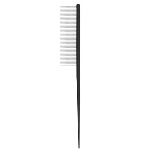 Pet Grooming Comb Rat Tail Comb Cat Hair Trimmer Combs Dog Hairstyle Comb Float Hair Removal Dematting for Cat Dogs Cat Comb Dog Comb Rounded Ends Pet Hair Comb for Home Grooming (One Size,black 2)