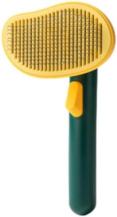 Dog Brush with Release Button, Mango Cat Brush for Long or Short Haired Cats Dogs Rabbits, Skin Friendly Deshedding Grooming Tool for Gently Removes Loose Fur Undercoat