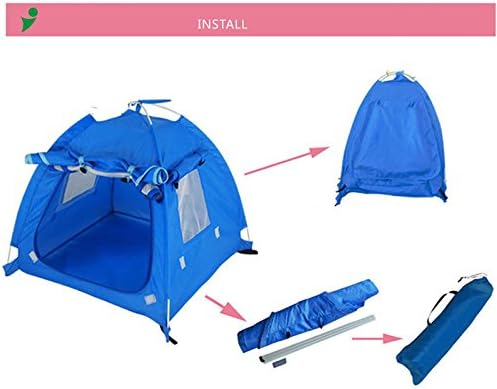 Breathable Washable Pet Puppy Kennel Dog Cat Folding Indoor Outdoor House Bed Tent (Brown,M)