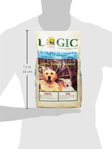 Nature's Logic Dry Dog Food - 100% Natural - No Synthetics - For All Ages, Sizes, Breeds - Free From Common Allergens, High Protein - Sardine Meal Feast, 4.4lbs