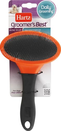 Hartz Groomer's Best Deshedding Slicker Dog Brush, Black/Violet, Dogs
