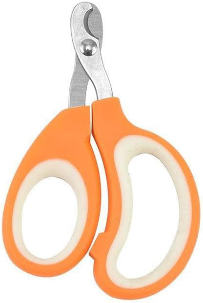 Dog Nail Trimmers and Cat Nail Clipper Set - Professional Dog Nail Clippers for Small Breeds, Heavy Duty Pet Trimmers, Safe Cat Claw Clippers, Ideal for Cats, Dogs, Puppies, Rabbits, (Orange/White)