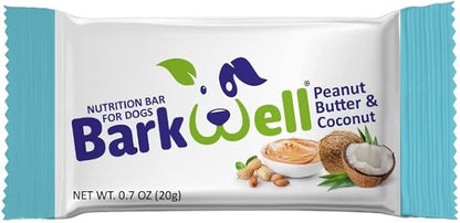 Peanut Butter Nutrition Bars for Dogs, 0.7 Ounce, 16-Pack (Coconut) Dog Treat, 100% Natural Dog Peanut Butter, Stuff Toy, Snuffle mat, Semi-Moist Dog Snack, Made in The USA