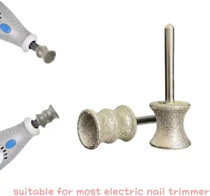 Diamond Rotary Nail Grinder Bits for Dog-Dog Nail Grinder Replacement Heads-Replaced Dog Nail Grinder Wheel- Pet Nail Grinder Attachment 2-Pack