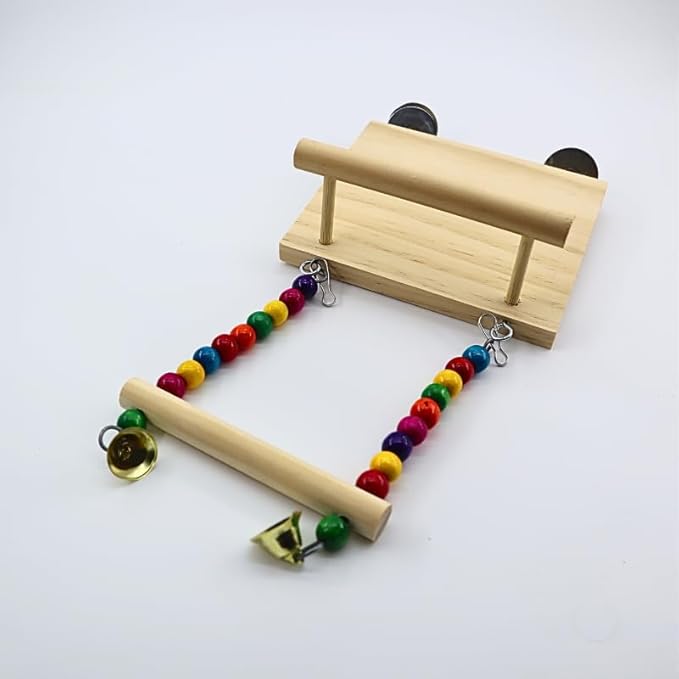 Bird Perches Platform Swing Parakeet Toys for Budgies Cockatiels Lovebird and Other Bird Toys Cage Accessories