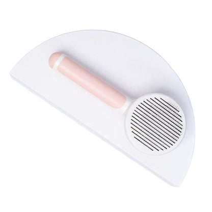 Pet Dog Cat Grooming Brush Self Cleaning Brush, Removes Hair Massages Pet Comb, Plastic Hair Shedding Brush