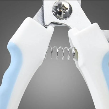 Dog Nail Trimmers and Cat Nail Clipper Set - Professional Dog Nail Clippers for Small Breeds, Heavy Duty Pet Trimmers, Safe Cat Claw Clippers, Ideal for Cats, Dogs, Puppies, (White/Light Blue)