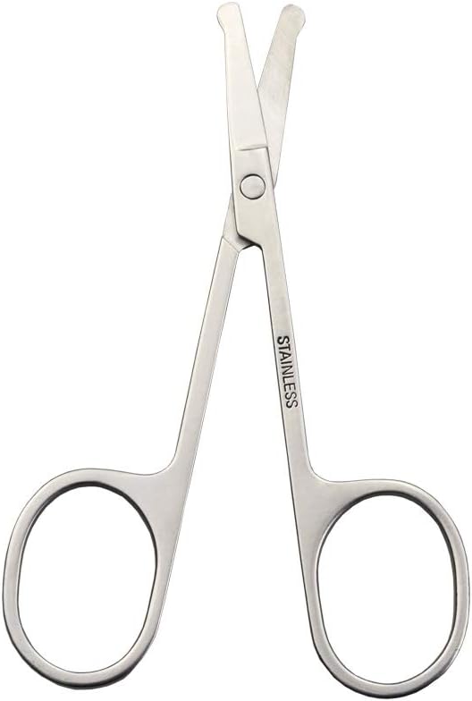3.5-Inch Stainless Steel Dog Pet Round-Tip Grooming Scissors for Nose, Ear, Face, Paw Hair