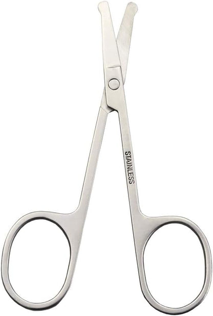 3.5-Inch Stainless Steel Dog Pet Round-Tip Grooming Scissors for Nose, Ear, Face, Paw Hair