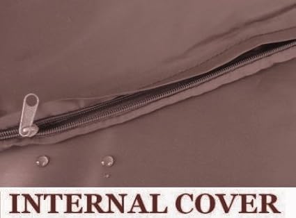 Dogbed4less 2 Pack Internal Duvet Case Waterproof Zipper Dog Bed Cover for Jumbo Large 55"x47"X4" Memory Foam Pad Pet Bed - 59"x51" Flat