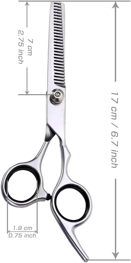 Dog Grooming Scissors 4CR Stainless Steel Pet Thinning Shears, Heavy-duty Titanium Coated, Size 6.7"