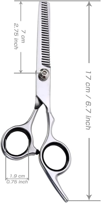 Dog Grooming Scissors 4CR Stainless Steel Pet Thinning Shears, Heavy-duty Titanium Coated, Size 6.7"