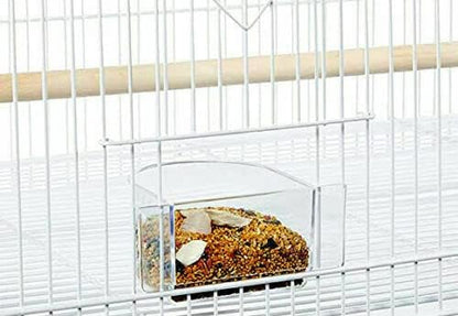 Lot of 6 Breeding Bird Carrier Cage for Parakeet Canary Finch Loverbird (White)