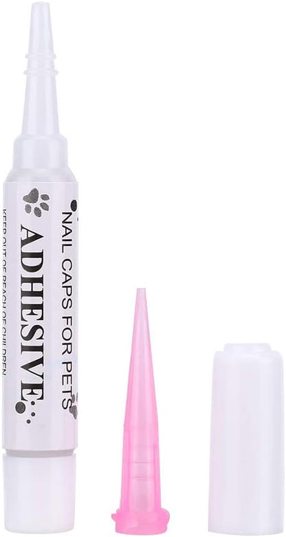 100PCS Dog Nail Caps, Pet Dog Soft Claws Nail Cover Dog Claws Glue Applicators Nail Cover for Cat Claws(L-purple)