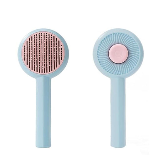 Hair Remover Self Cleaning Dog Brush for Shedding, Grooming, Deshedding, Deshedder Slicker Brushes for Short Hair Dogs and Cats (Blue)