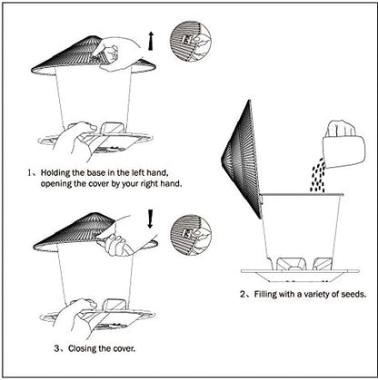 Bird Feeder Outdoor Hanging for Wild Bird Seed, Green