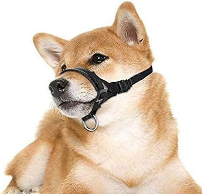 Dog Muzzle for Small, Medium, Large Dogs Prevent from Biting, Barking and Chewing, Adjustable Loop(M/Red)