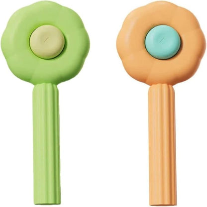 Andy's Orchids 2pcs Pet Hair Cleaner Brush, Pet Hair Cleaner Brush Self Cleaning Pet Hair Re mover Sunflower Shape Dog Brush Hair Removal Button Cat Grooming Brush