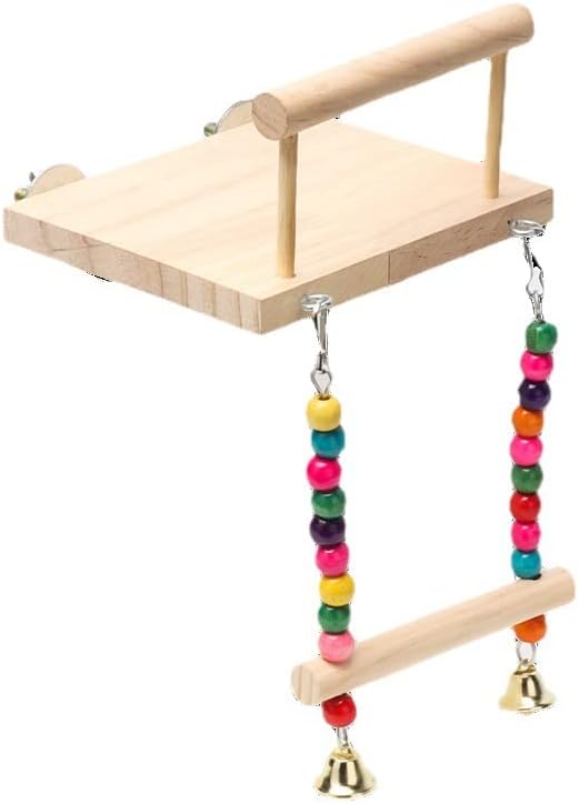 Bird Perches Platform Swing Parakeet Toys for Budgies Cockatiels Lovebird and Other Bird Toys Cage Accessories