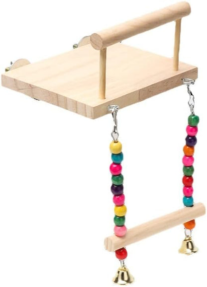 Bird Perches Platform Swing Parakeet Toys for Budgies Cockatiels Lovebird and Other Bird Toys Cage Accessories