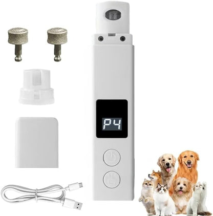 Dog Nail Trimmers, 4-Speed Dog Nail Grinder, Painless & Quiet Pet Nail Trimmer for Large Dogs, Medium & Small Dogs/Catsï¼2 Grinder Wheelsï¼