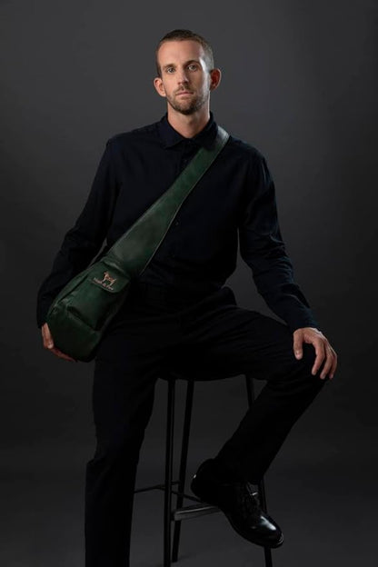 Noah & Paw Dog Sling Carrier for Small Dogs 5-18lb, Dog Sling for Small Dogs and Cats, Dog Carrier with Adjustable Padded Strap, Vegan Leather Lined with Fur, Double Safety Feature, Machine Washable