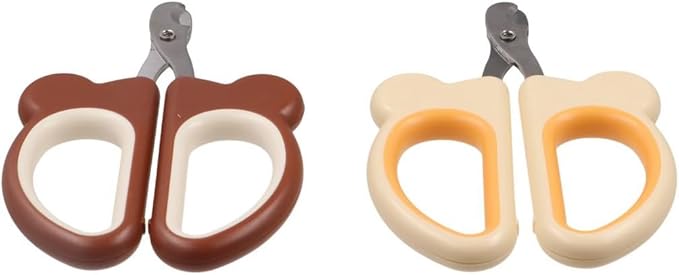 GUDEKIKL 2Pcs Pet Nail Clippers Cutter, Professional Pet Nail Clippers, Cute Bear Shape Cat Dog Nail Trimmer, Practical Kitten Puppy Claw Nail Cutter for Trimming
