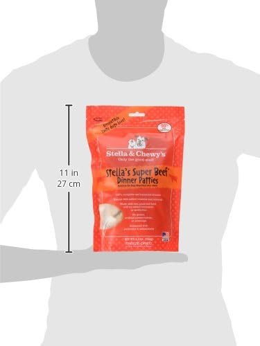 Stella & Chewy's Freeze Dried Raw Dinner Patties  Grain Free Dog Food, Protein Rich Stella_ Super Beef Recipe  5.5 oz Bag