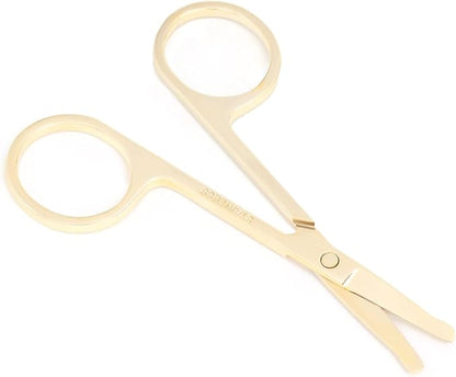 3.5 Inch Silent Pet Grooming Tiny Safety Scissors for Cats & Dogs - Quiet Alternative to Electric Clippers for Sensitive Pets (Golden)