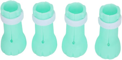 Pssopp 4Pcs Anti-Scratch Cat Shoes Silicone Boots, Cat Nails Protector Shoes Boots Cat Washing Claw Foot Cover for Bathing