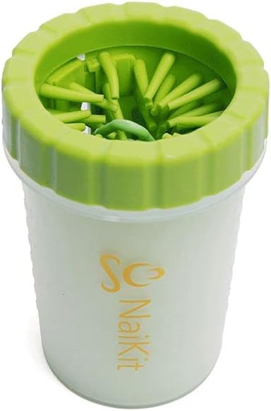 Paw Cleaner for Dogs, The Ideal Foot Washer That demolishes Dirt for Medium to Large Dogs. This paw Scrubber Comes with 1 roll Poop Bag and Carrier for Best Dog Cleaner