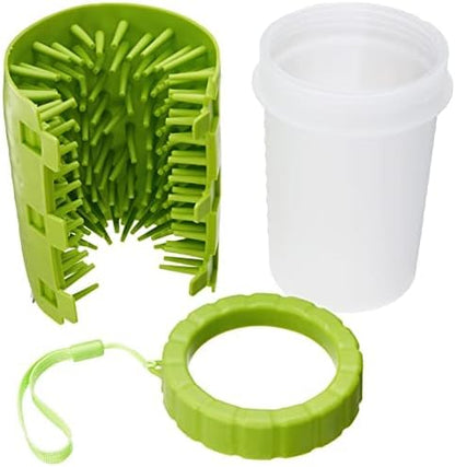 Paw Cleaner for Dogs, The Ideal Foot Washer That demolishes Dirt for Medium to Large Dogs. This paw Scrubber Comes with 1 roll Poop Bag and Carrier for Best Dog Cleaner