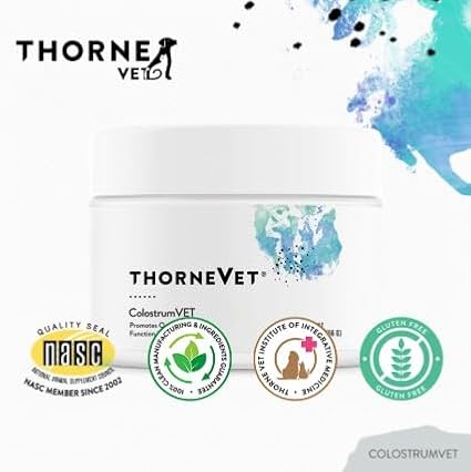 ThorneVet ColostrumVET Supplement for Dogs & Cats – Bovine Colostrum Powder to Boost Immunity, Digestive Health, & Vitality – Rich in Antibodies, Amino Acids, & Vitamins - 112 Scoops