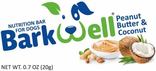 Peanut Butter Nutrition Bars for Dogs, 0.7 Ounce, 16-Pack (Coconut) Dog Treat, 100% Natural Dog Peanut Butter, Stuff Toy, Snuffle mat, Semi-Moist Dog Snack, Made in The USA