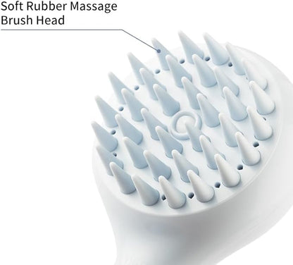 Dog Shower Head with Brush  3-in-1 Pet Grooming Tool with Shampoo Dispenser & Stainless Steel Hose  Indoor/Outdoor Use  Compatible with ¼ Faucet & ¾ Hose Adapter