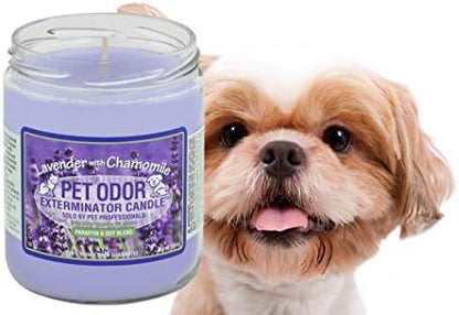 0 Pet Odor Exterminator Candle Lavender with Chamomile