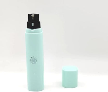 Dog Nail Clipper for Large Dogs - Silent Dog Nail Polisher with LED Light, Speed Sensor, Diamond Head and Dust Collector, 2-Speed Rechargeable - Small Dog Nail Polisher (Light Green)