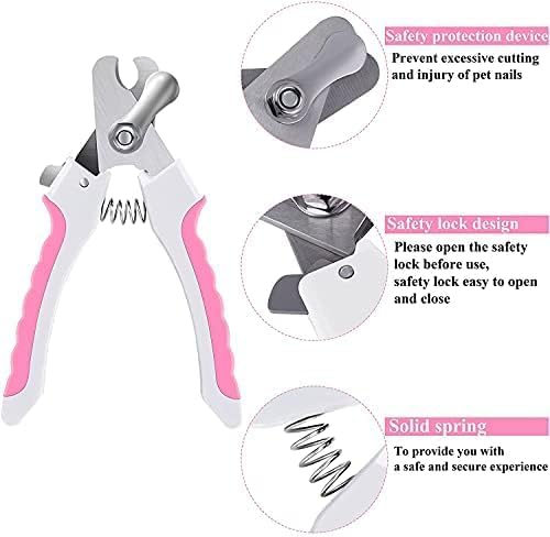 YNR Dog Nail Clippers for Large, Medium and Small Breed Professional Pet Nail Clipper Suitable for Cats, Rabbits and Guinea Pigs With Safety Lock and Protective Guard to Avoid Over Cutting
