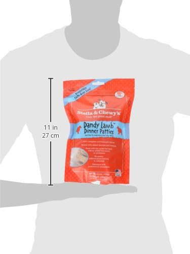 Stella & Chewy's Freeze Dried Raw Dinner Patties  Grain Free Dog Food, Protein Rich Dandy Lamb Recipe  5.5 oz Bag